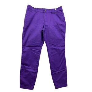 Fanpants Women's Purple Chino Ankle Pants Size 10